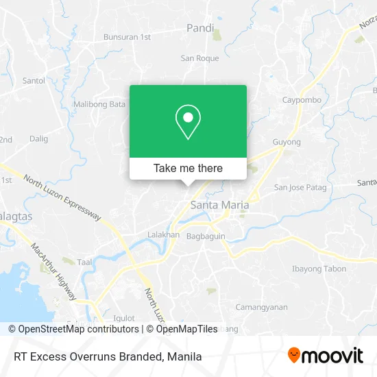 RT Excess Overruns Branded map