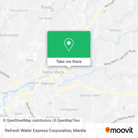 Refresh Water Express Corporation map
