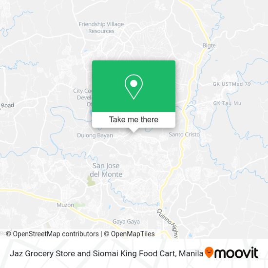 Jaz Grocery Store and Siomai King Food Cart map