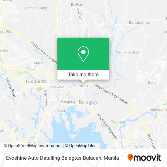 Evoshine Auto Detailing Balagtas Bulacan map