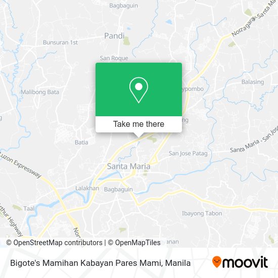 Bigote's Mamihan Kabayan Pares Mami map