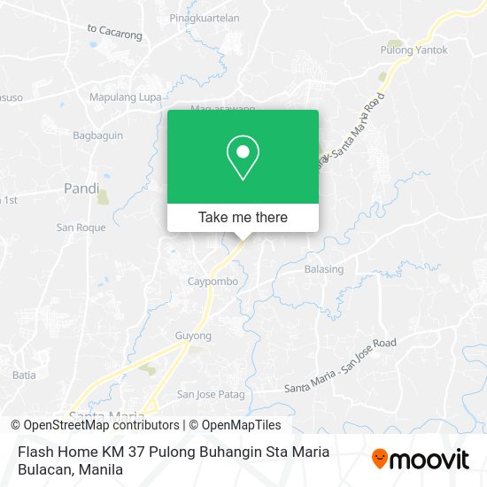 Flash Home KM 37 Pulong Buhangin Sta Maria Bulacan map
