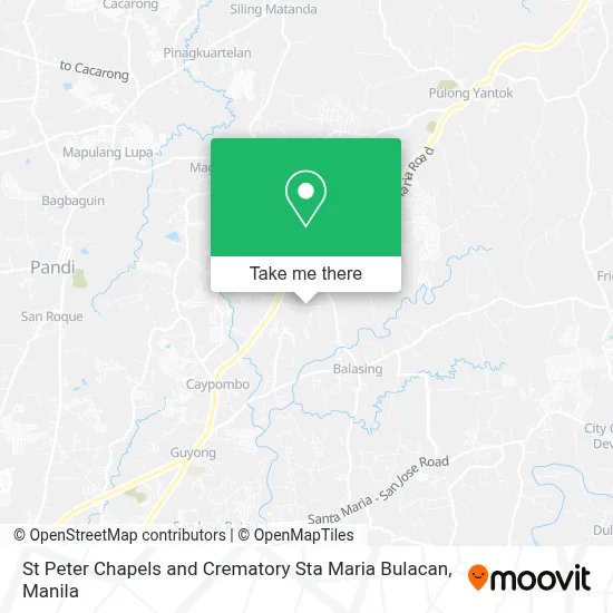 St Peter Chapels and Crematory Sta Maria Bulacan map