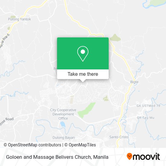 Goloen and Massage Belivers Church map