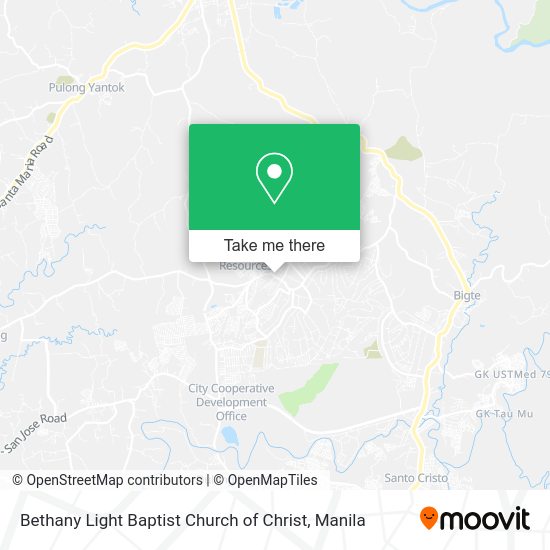 Bethany Light Baptist Church of Christ map