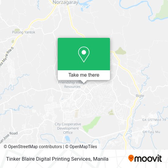 Tinker Blaire Digital Printing Services map
