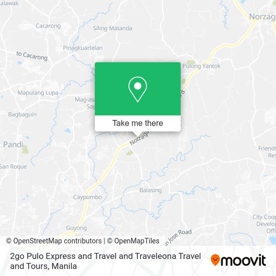 2go Pulo Express and Travel and Traveleona Travel and Tours map