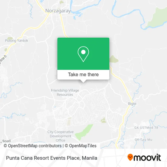 Punta Cana Resort Events Place map