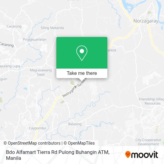 Bdo Alfamart Tierra Rd Pulong Buhangin ATM map