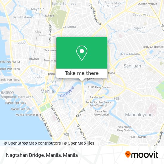 Nagtahan Bridge, Manila map