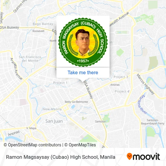 Ramon Magsaysay (Cubao) High School map