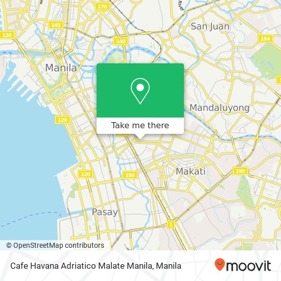 Cafe Havana Adriatico Malate Manila map
