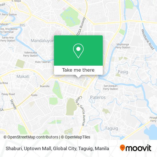 Shaburi, Uptown Mall, Global City, Taguig map