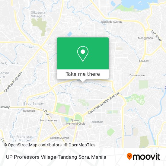 UP Professors Village-Tandang Sora map