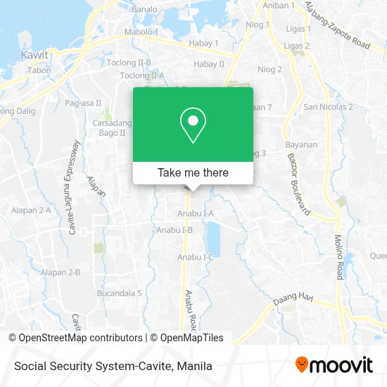Social Security System-Cavite map
