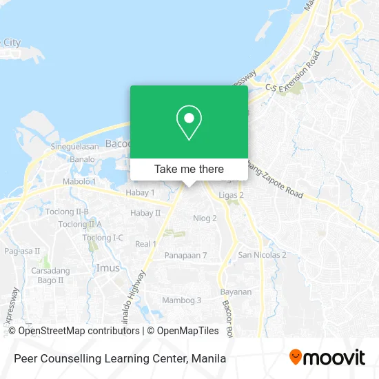 Peer Counselling Learning Center map