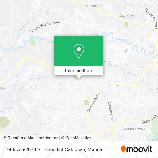 7-Eleven-2074 St. Benedict Caloocan map