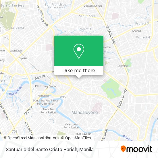 Santuario del Santo Cristo Parish map