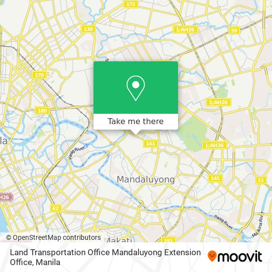 Land Transportation Office Mandaluyong Extension Office map