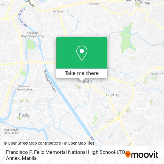 Francisco P. Felix Memorial National High School-LTO Annex map