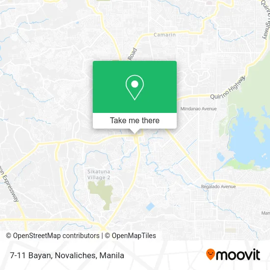 7-11 Bayan, Novaliches map