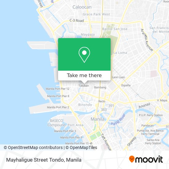 Mayhaligue Street Tondo map
