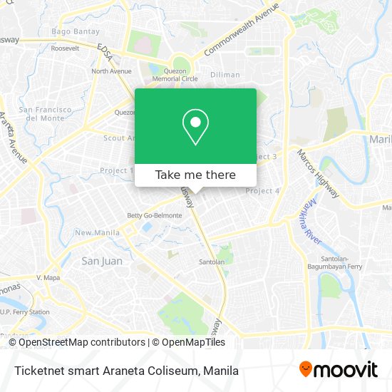 Ticketnet smart Araneta Coliseum map