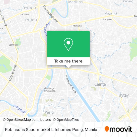 Robinsons Supermarket Lifehomes Pasig map