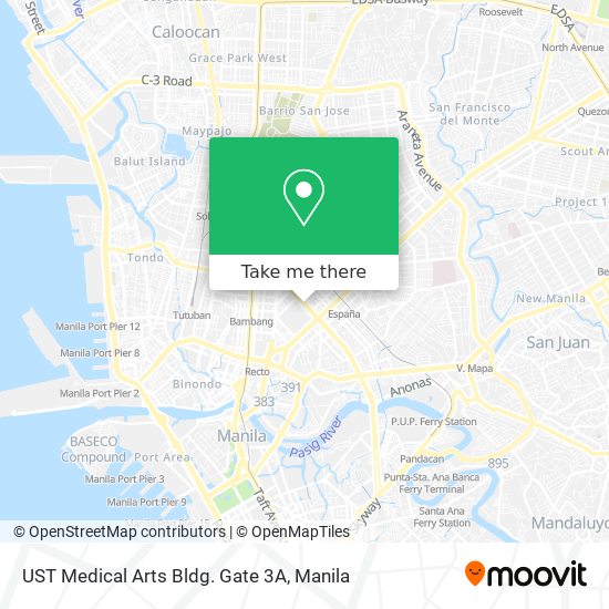 UST Medical Arts Bldg. Gate 3A map
