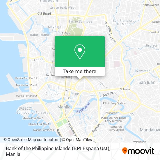Bank of the Philippine Islands (BPI Espana Ust) map