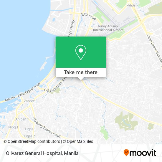 Olivarez General Hospital map