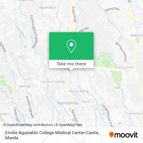 Emilio Aguinaldo College Medical Center-Cavite map