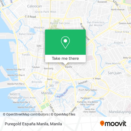 Puregold España Manila map