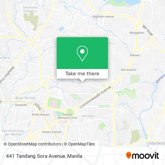 441 Tandang Sora Avenue map