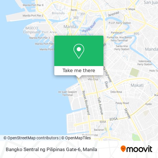 Bangko Sentral ng Pilipinas Gate-6 map