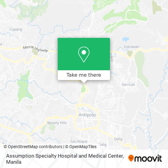 Assumption Specialty Hospital and Medical Center map