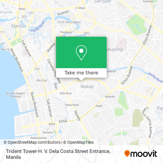 Trident Tower-H. V. Dela Costa Street Entrance map
