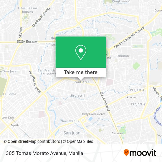 305 Tomas Morato Avenue map