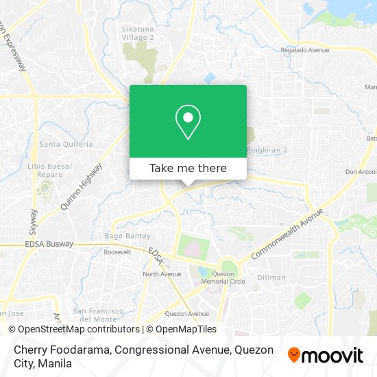 Cherry Foodarama, Congressional Avenue, Quezon City map