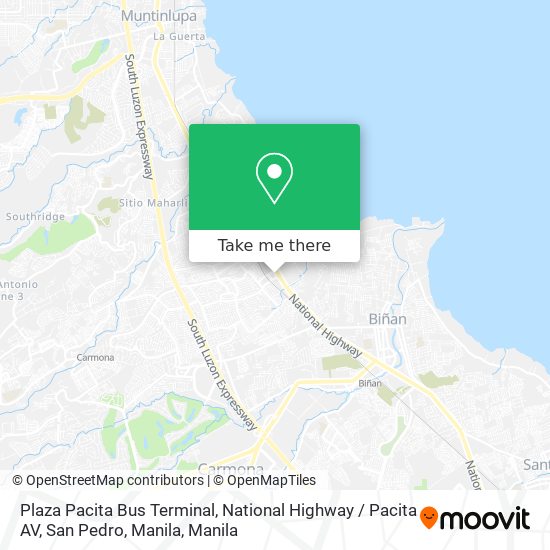 Plaza Pacita Bus Terminal, National Highway / Pacita AV, San Pedro, Manila map