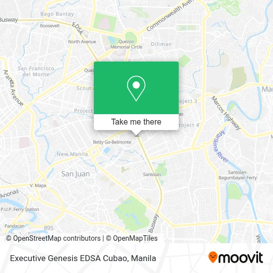 Executive Genesis EDSA Cubao map