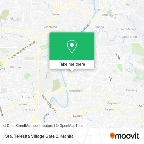 Sta. Teresita Village Gate 2 map