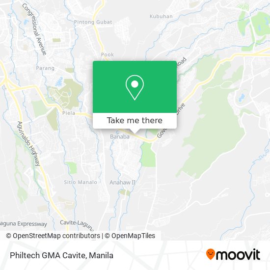 Philtech GMA Cavite map