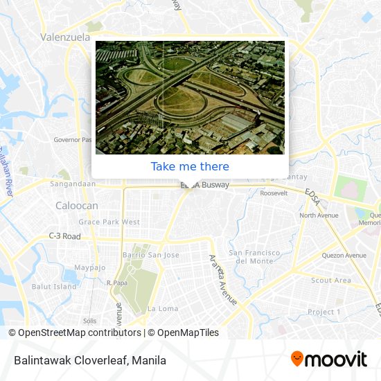Balintawak Cloverleaf map