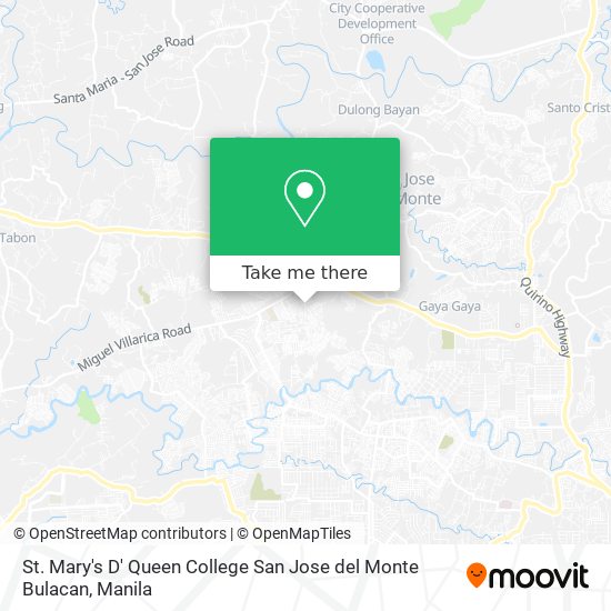 St. Mary's D' Queen College San Jose del Monte Bulacan map