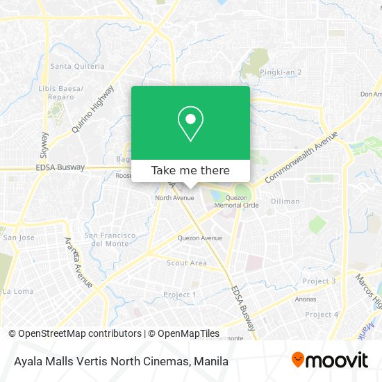 Ayala Malls Vertis North Cinemas map