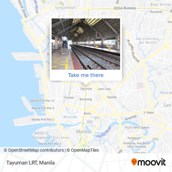 Tayuman LRT map