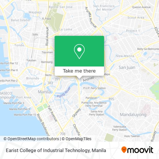 Earist College of Industrial Technology map