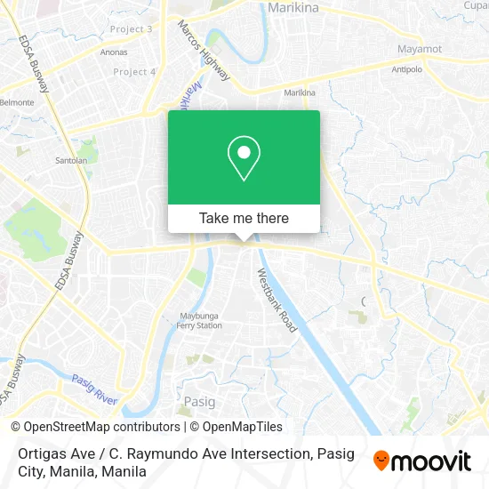 Ortigas Ave / C. Raymundo Ave Intersection, Pasig City, Manila map