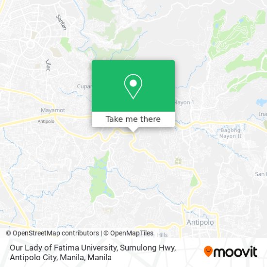 Our Lady of Fatima University, Sumulong Hwy, Antipolo City, Manila map